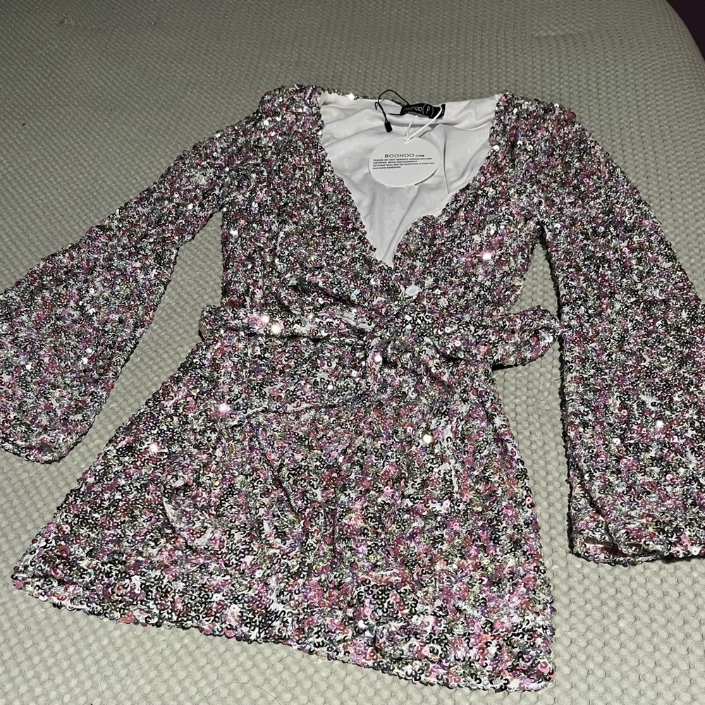 Boohoo Sequin Embellished Dress